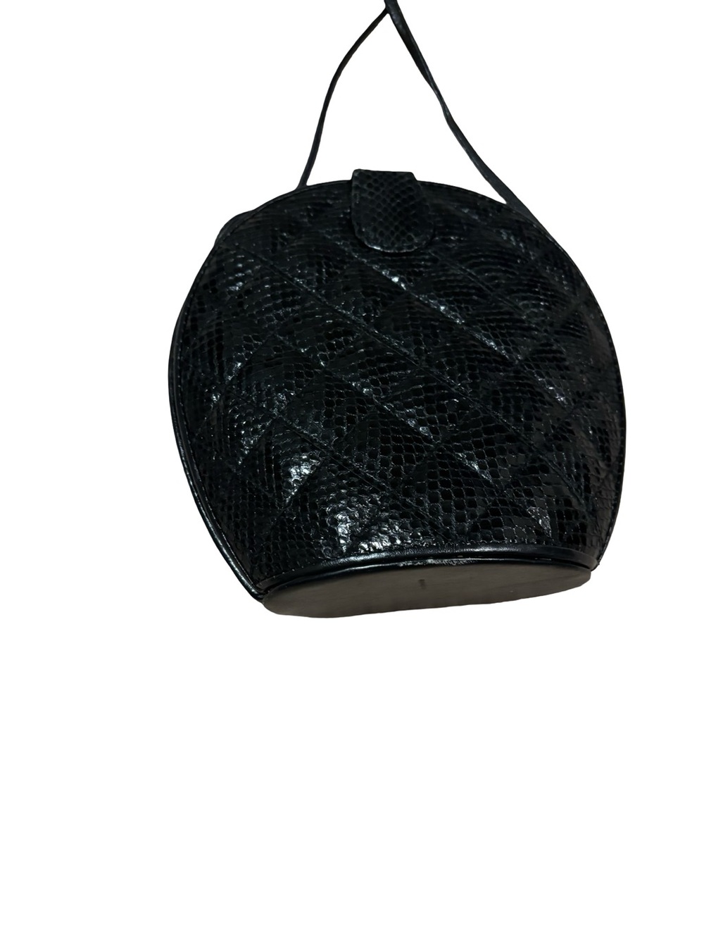 Cora Jacobs Vintage Crossbody Bag - Quilted Diamond Black textured bag -
